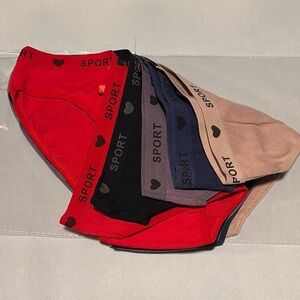 Set of 5️⃣ Sport Multicolor Bikini style underwear